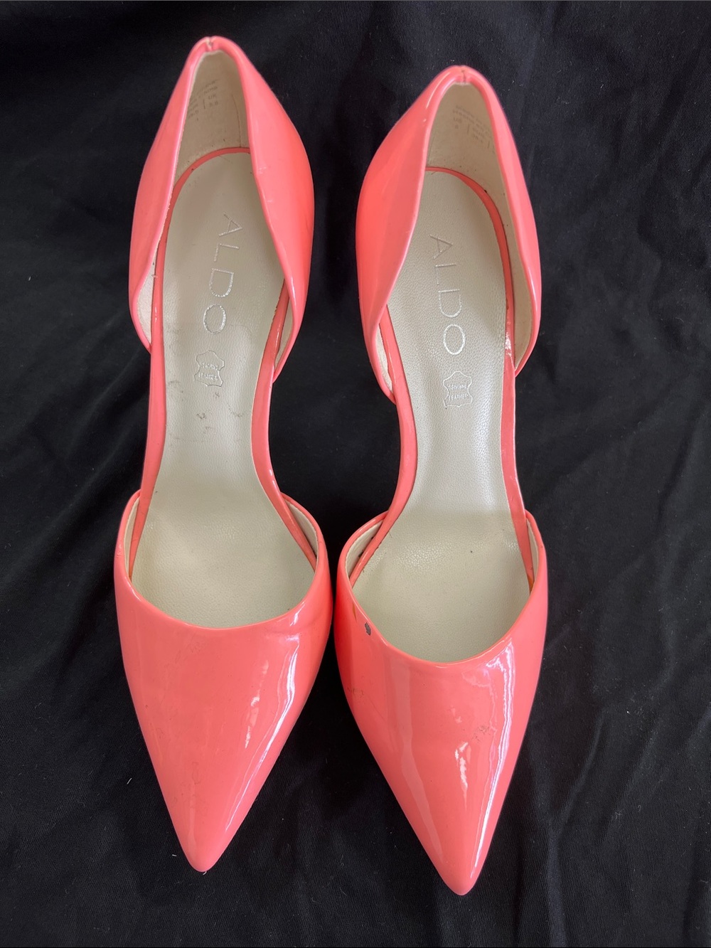 Aldo Coral Patent Pointed-Toe Pumps - Picture 2 of 10